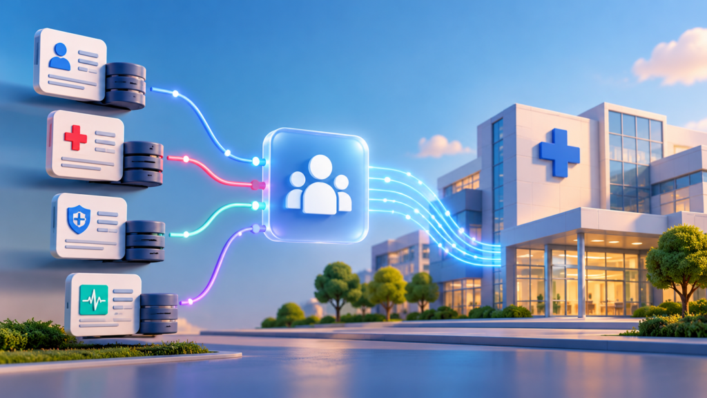 Data integration architecture connecting patient information across healthcare systems to support faster, personalised patient outreach.